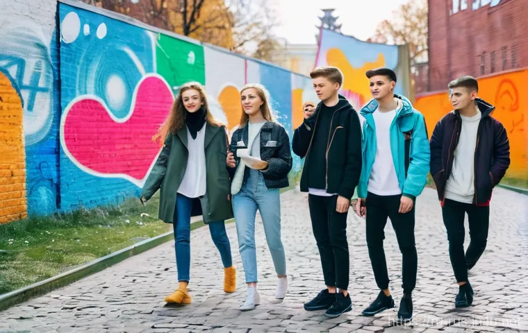 러시아어와 러시아 영화 - **Prompt 1: "The Dynamic Flow of Modern Russian Language"**
    A vibrant, diverse group of young Ru...